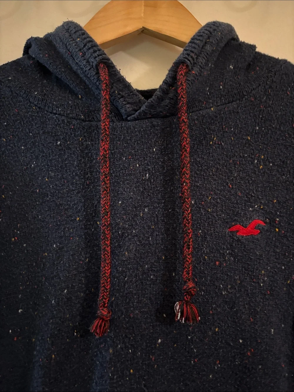 🥤Hollister Speckled Knit Hoodie